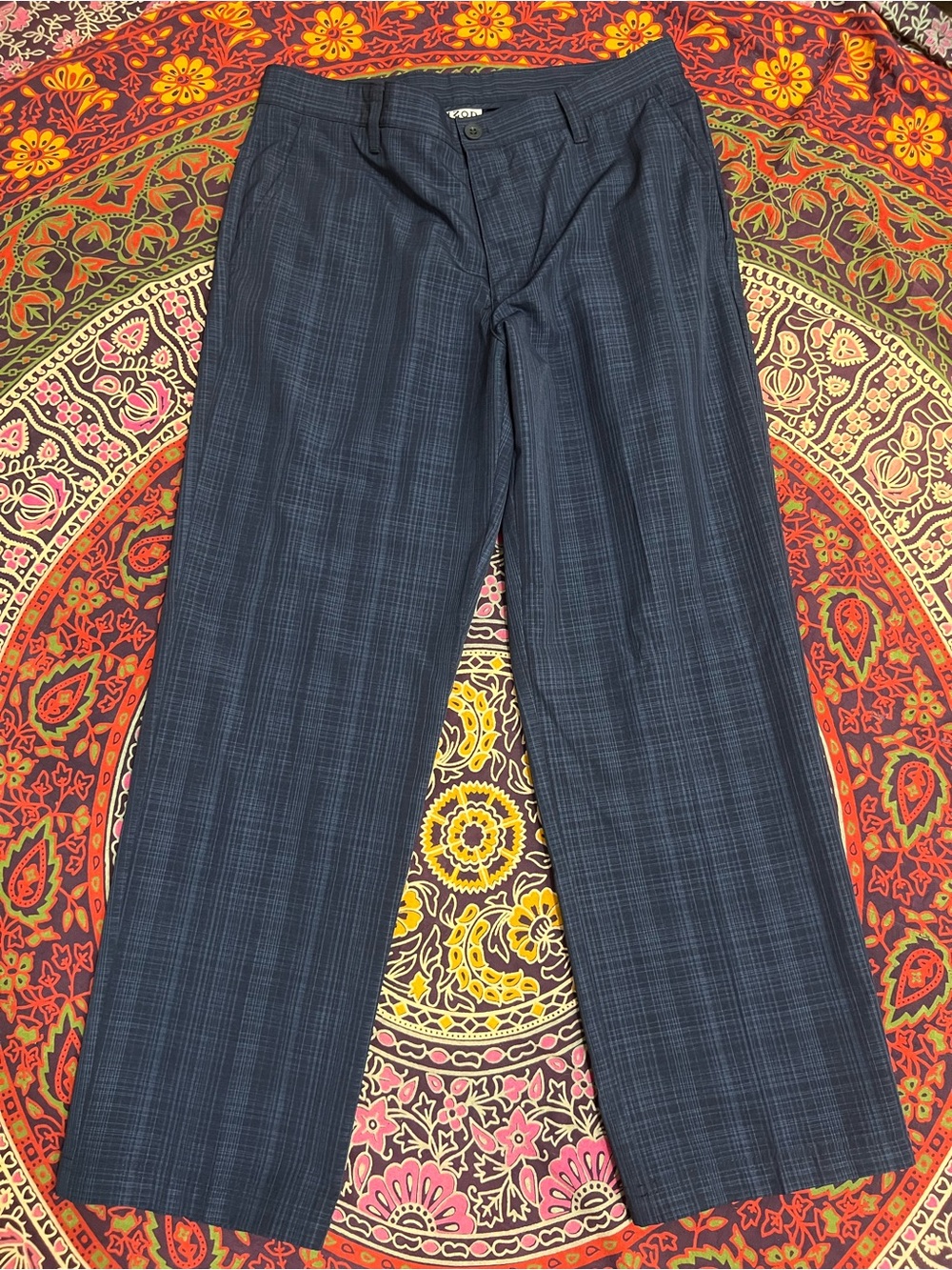 Izod Navy Blue Plaid Golf Pants